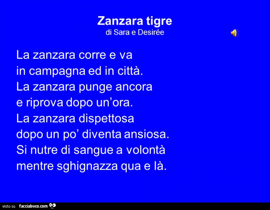 Zanzara tigre. La zanzara corre e va in campagna ed in città