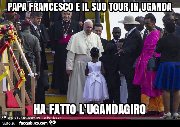 Papa francesco e il suo tour in uganda ha fatto l'ugandagiro