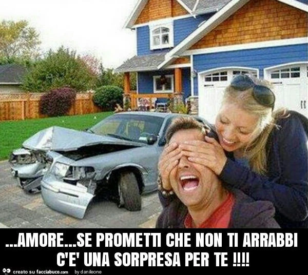 Amore&hellip; se prometti che non ti arrabbi c'è una sorpresa per te