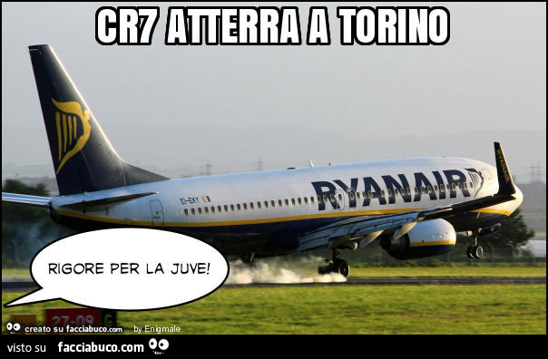 Cr7 atterra a torino