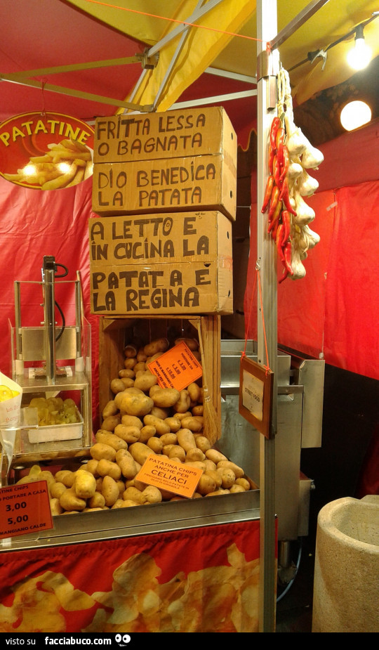 Fritta lessa o bagnata Dio benedica la patata. A letto e in cucina la patata è la regina