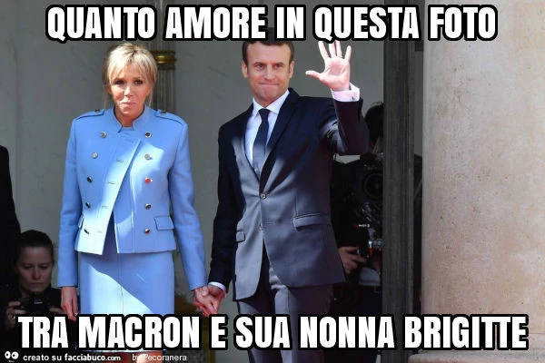 Quanto amore in questa foto tra macron e sua nonna brigitte