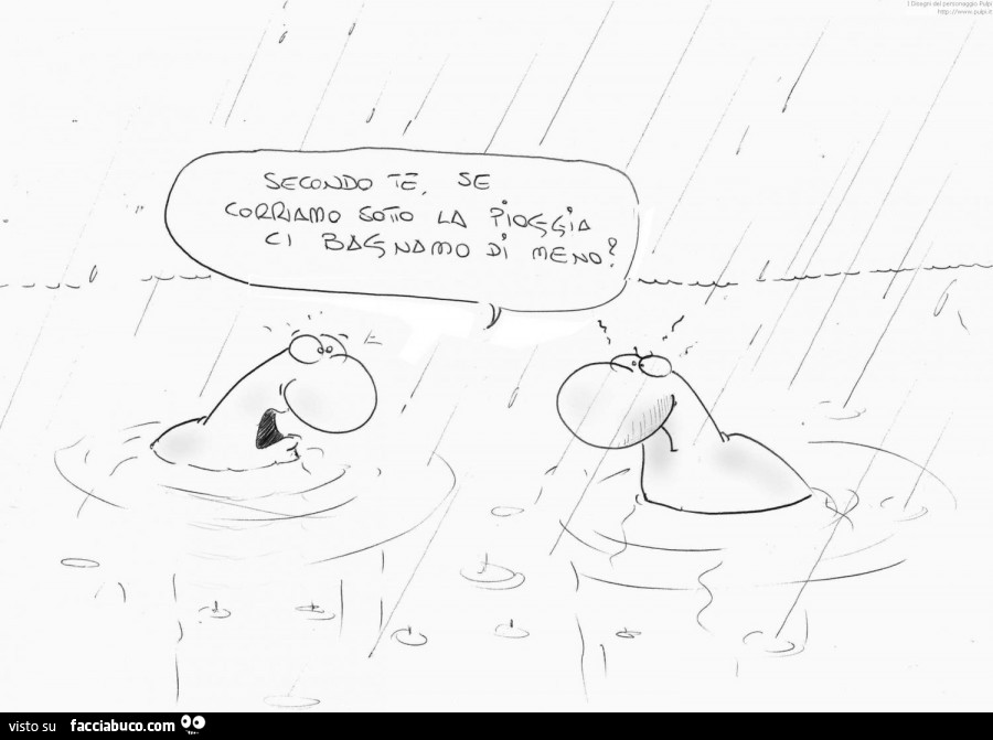 Secondo te, se corriamo sotto la pioggia ci bagnamo di meno?