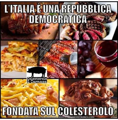 Italia repubblica fondata sul colesterolo