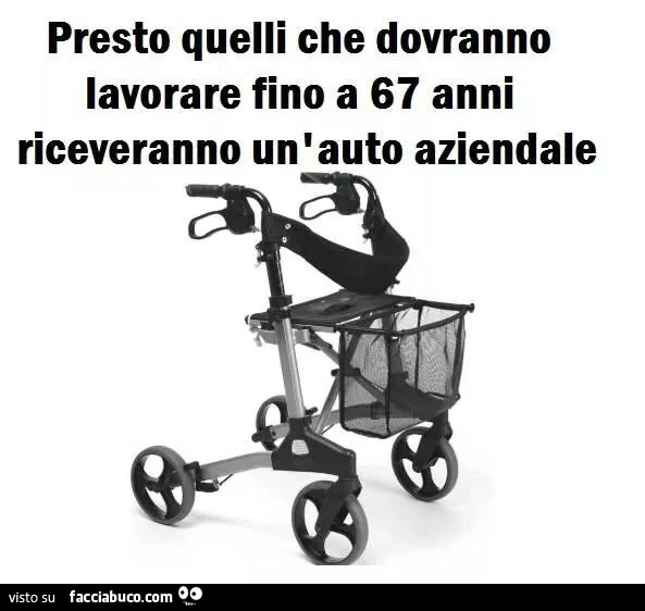 Presto quelli che dovranno lavorare fino a 67 anni riceveranno un auto aziendale