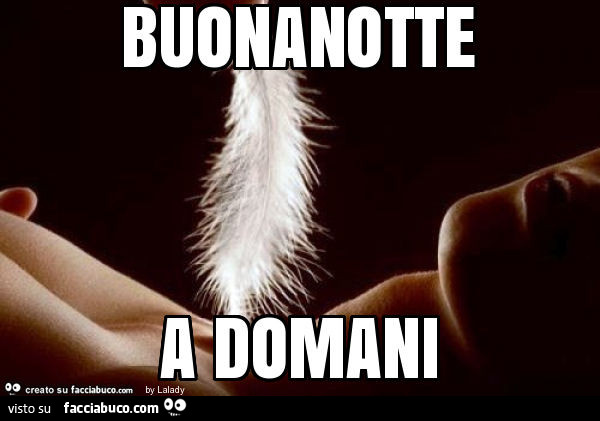 Buonanotte a domani