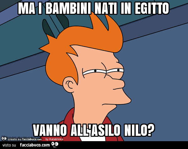 Ma i bambini nati in egitto vanno all'asilo nilo?