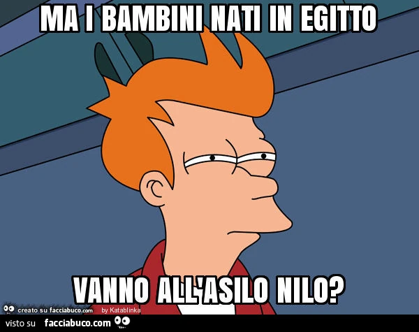 Ma i bambini nati in egitto vanno all'asilo nilo?