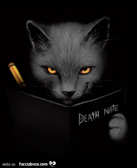 Il gatto scrive sul Death Note
