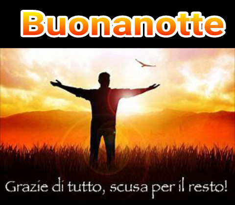 Buonanotte grazie di tutto scusa per il resto