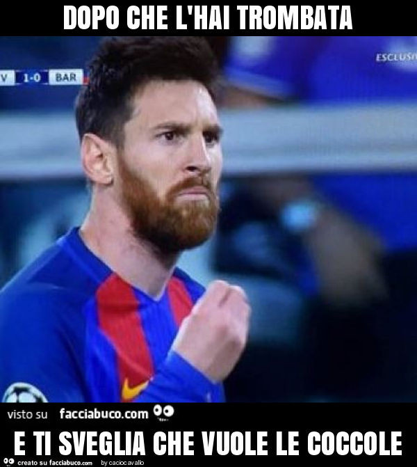 Dopo che l'hai trombata e ti sveglia che vuole le coccole