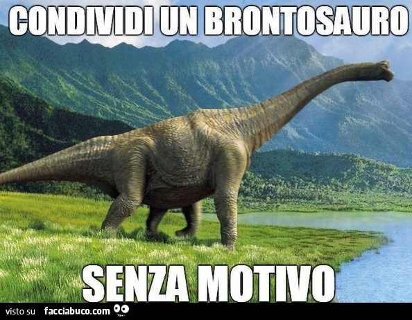 Condividi un brontosauro senza motivo