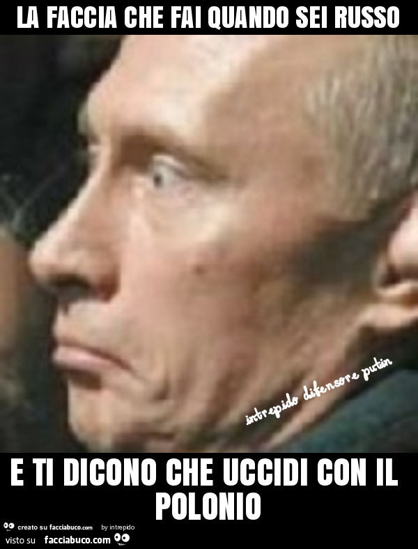 La faccia che fai quando sei russo e ti dicono che uccidi con il polonio