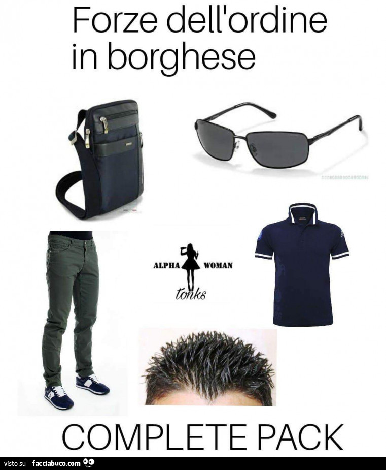 Forze dell'ordine ordine in borghese complete pack
