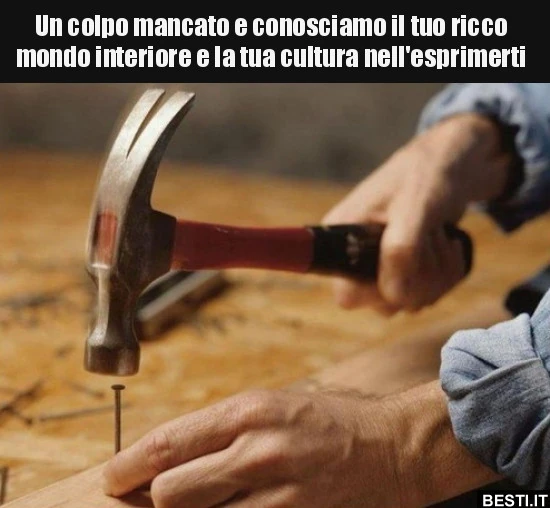 Martellata sulle dita