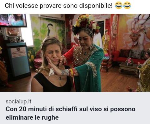 Con 20 minuti di schiaffi sul viso si possono eliminare le rughe