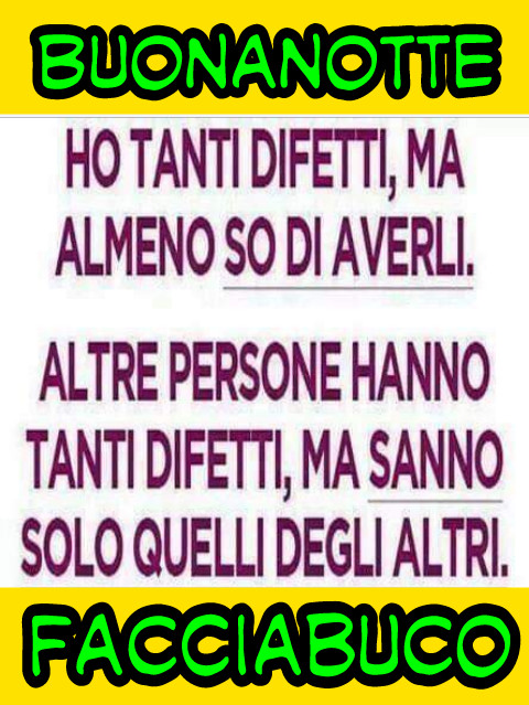 Buonanotte facciabuco