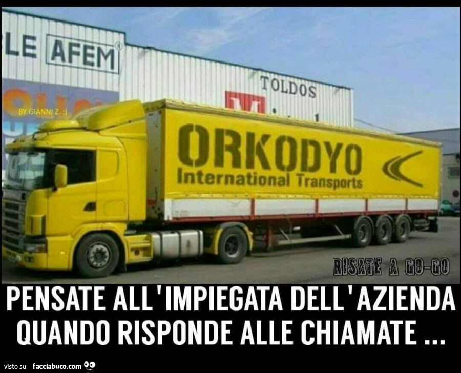 Pensate all'impiegata dell'azienda quando risponde alle chiamate