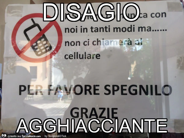 Disagio agghiacciante