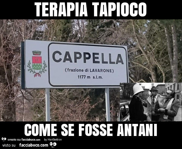 Terapia tapioco come se fosse antani