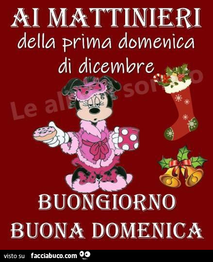 Ai mattinieri della prima domenica di dicembre buongiorno buona domenica