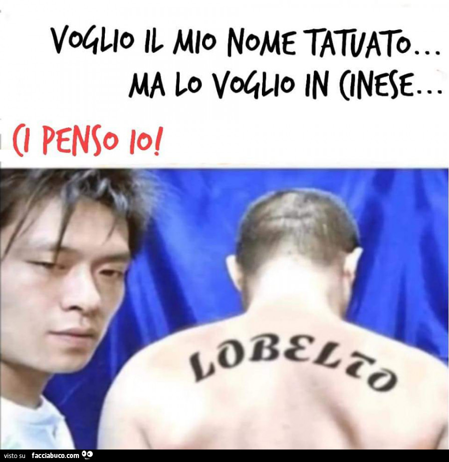Voglio il mio nome tatuato… ma lo voglio in cinese… ci penso io