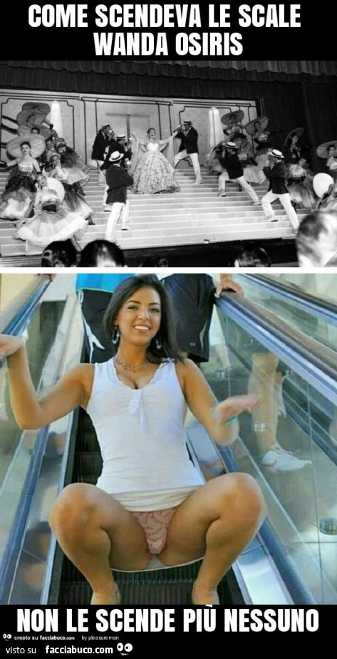 Come scendeva le scale wanda osiris non le scende più nessuno