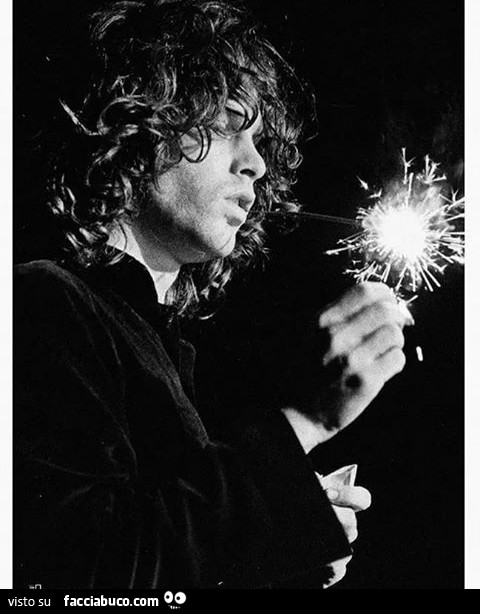 Jim Morrison con stella filante