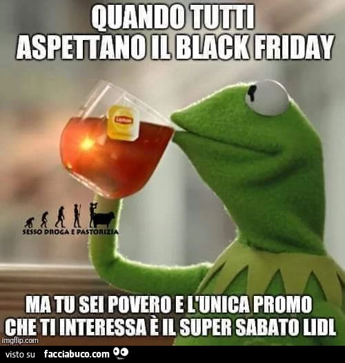 Quando tutti aspettano il black friday ma tu sei povero e l'unica promo che ti interessa è il super sabato lidl