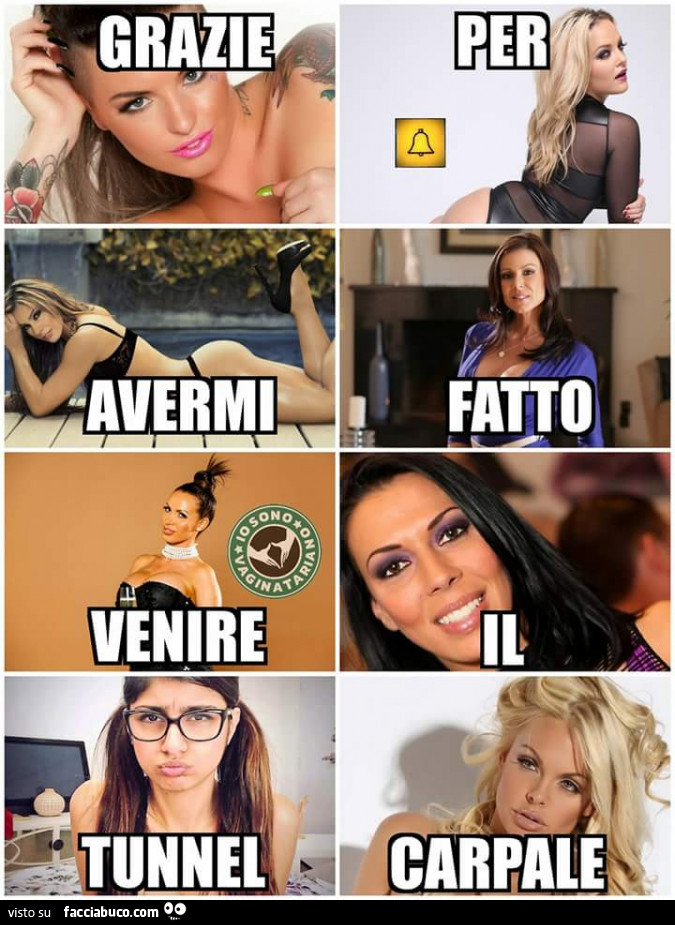 Grazie per avermi fatto venire tunnel carpale