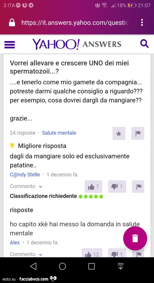 Vorrei allevare e crescere uno dei miei spermatozoii e tenerlo come mio gamete da compagnia&hellip; potreste darmi qualche consiglio a riguardo?