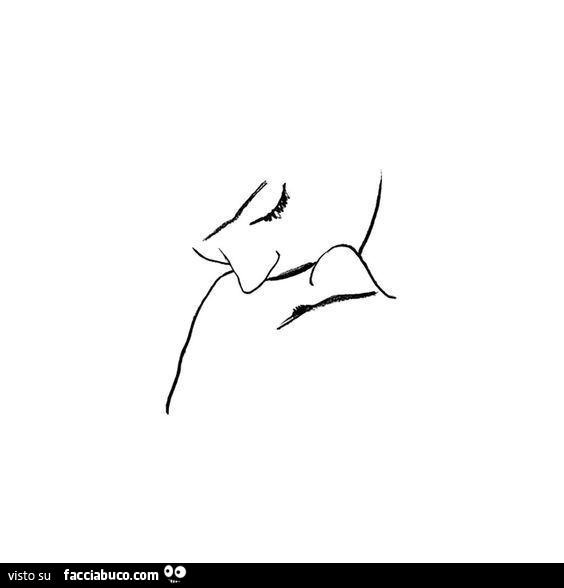 Disegno di bacio in bocca