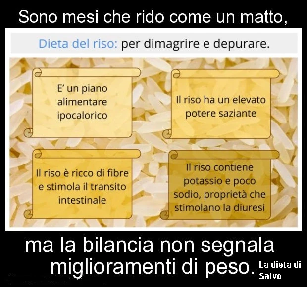 Sono mesi che rido come un matto, ma la bilancia non segnala miglioramenti di peso