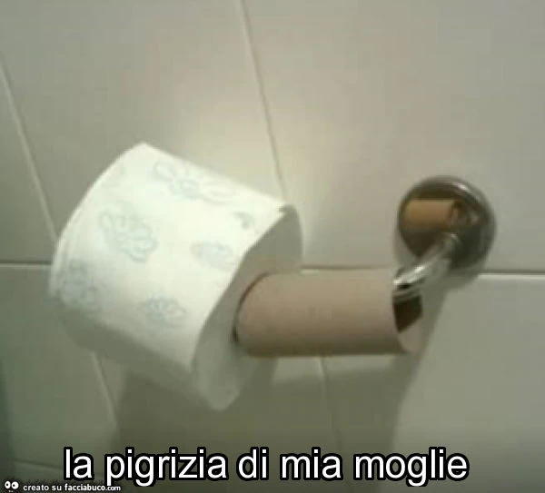 La pigrizia di mia moglie