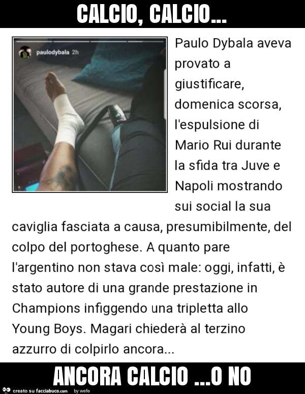Calcio, calcio&hellip; ancora calcio&hellip; o no