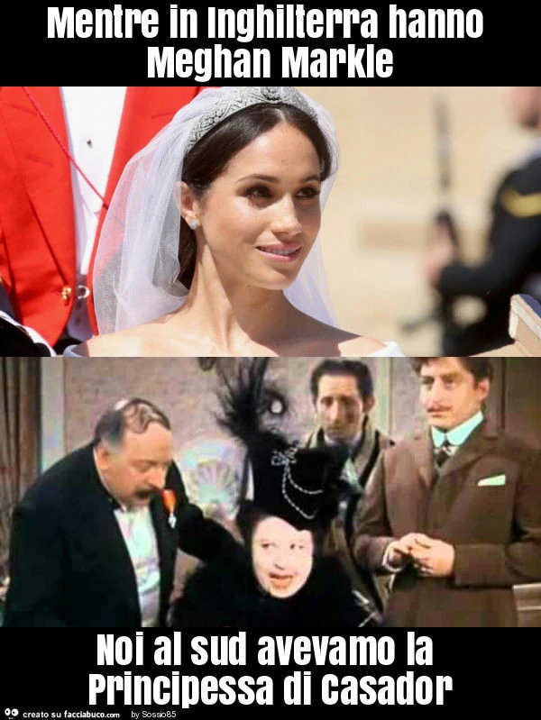 Mentre in inghilterra hanno meghan markle noi al sud avevamo la principessa di casador