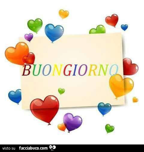 Cuoricini palloncini. Buongiorno