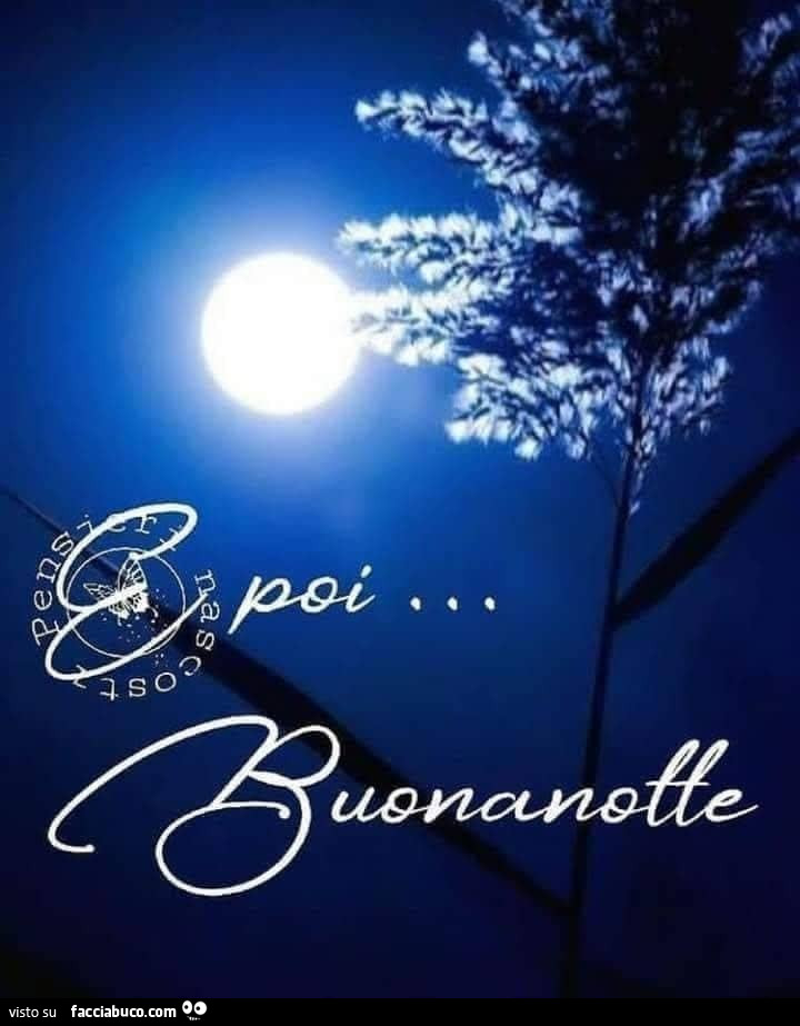 Poi… buonanotte