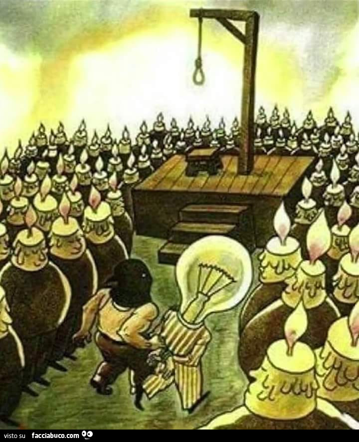 La lampadina condannata a morte dalle candele
