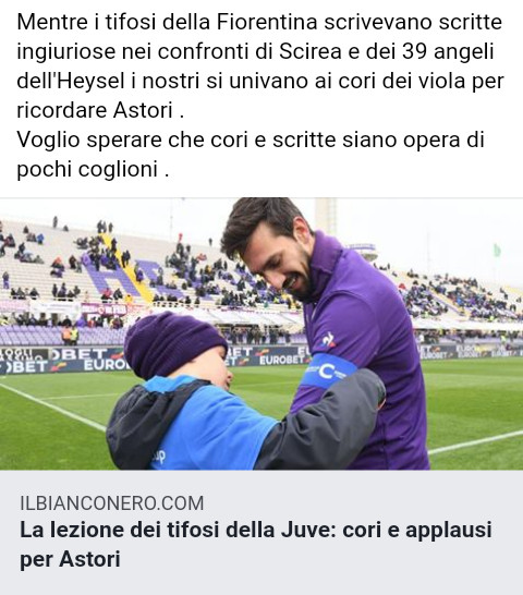 La lezione dei tifosi della juve cori e applausi per astori