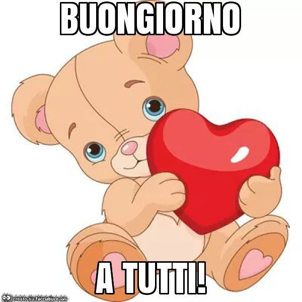 Buongiorno a tutti