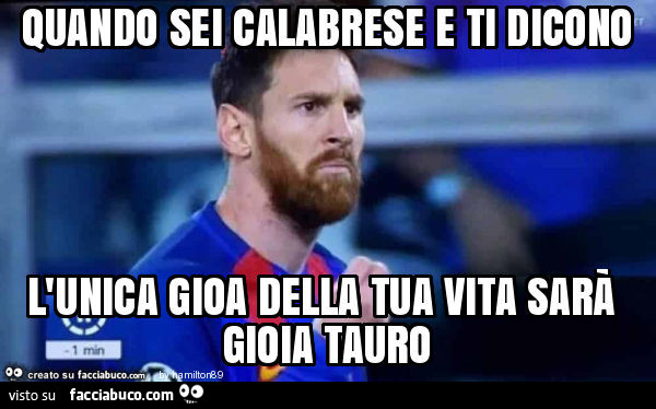 Quando sei calabrese e ti dicono l'unica gioa della tua vita sarà gioia tauro
