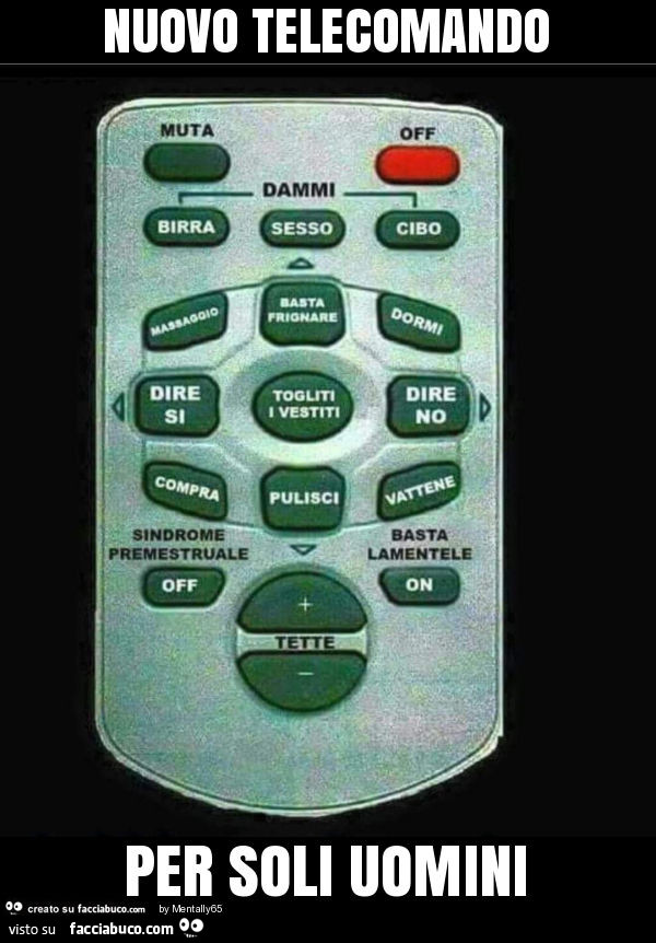 Nuovo telecomando per soli uomini