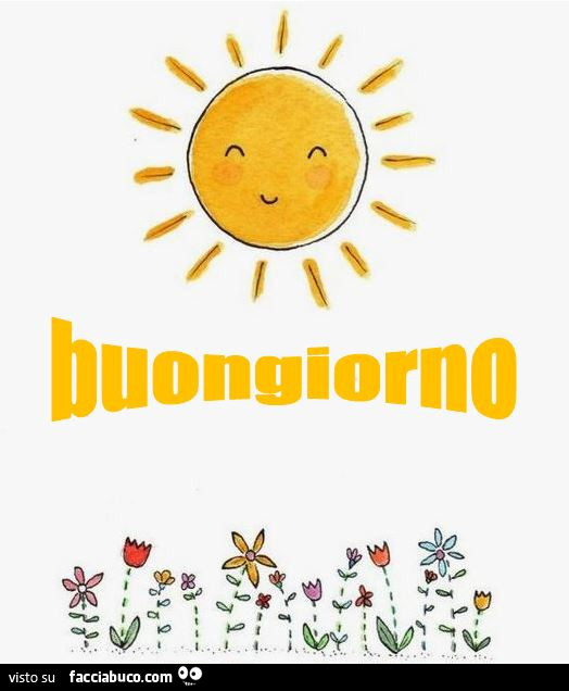 Sole e fiori. Buongiorno