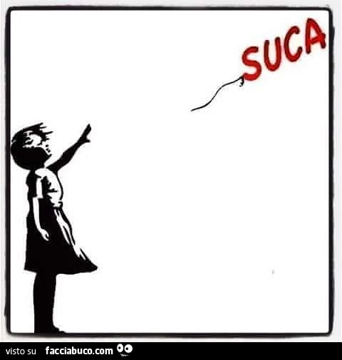 Suca vola via come un palloncino