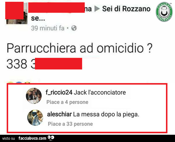 Parrucchiera ad omicidio? Jack l'acconciatore. La messa dopo la piega