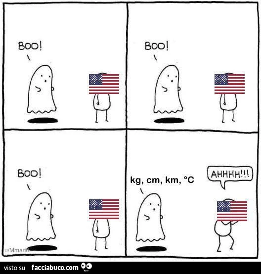 Il fantasma all'america. Kg cm km °C