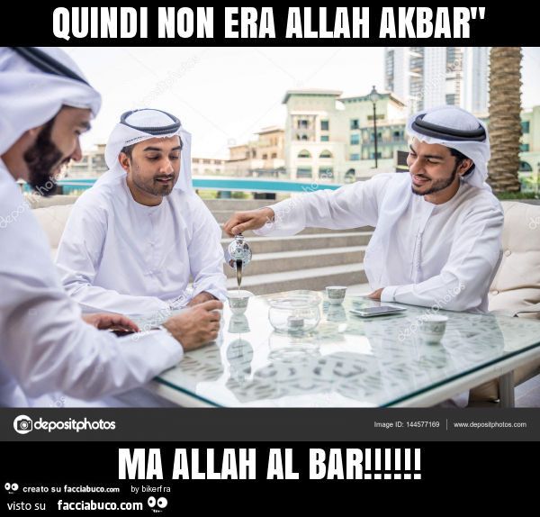 Quindi non era allah akbar ma allah al bar