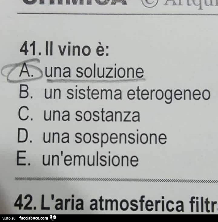 Il vino è una soluzione
