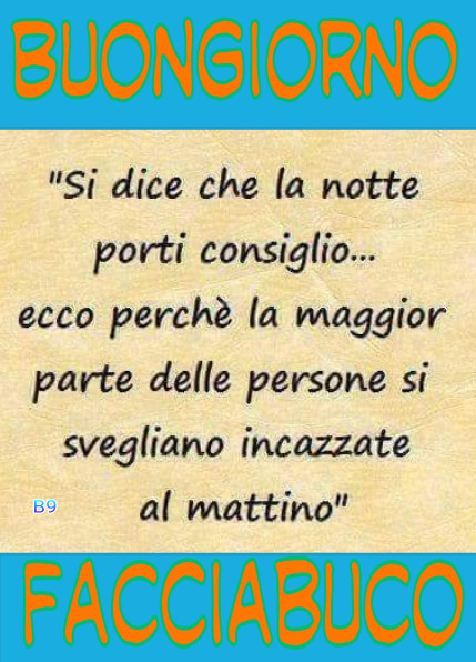 Buongiorno facciabuco